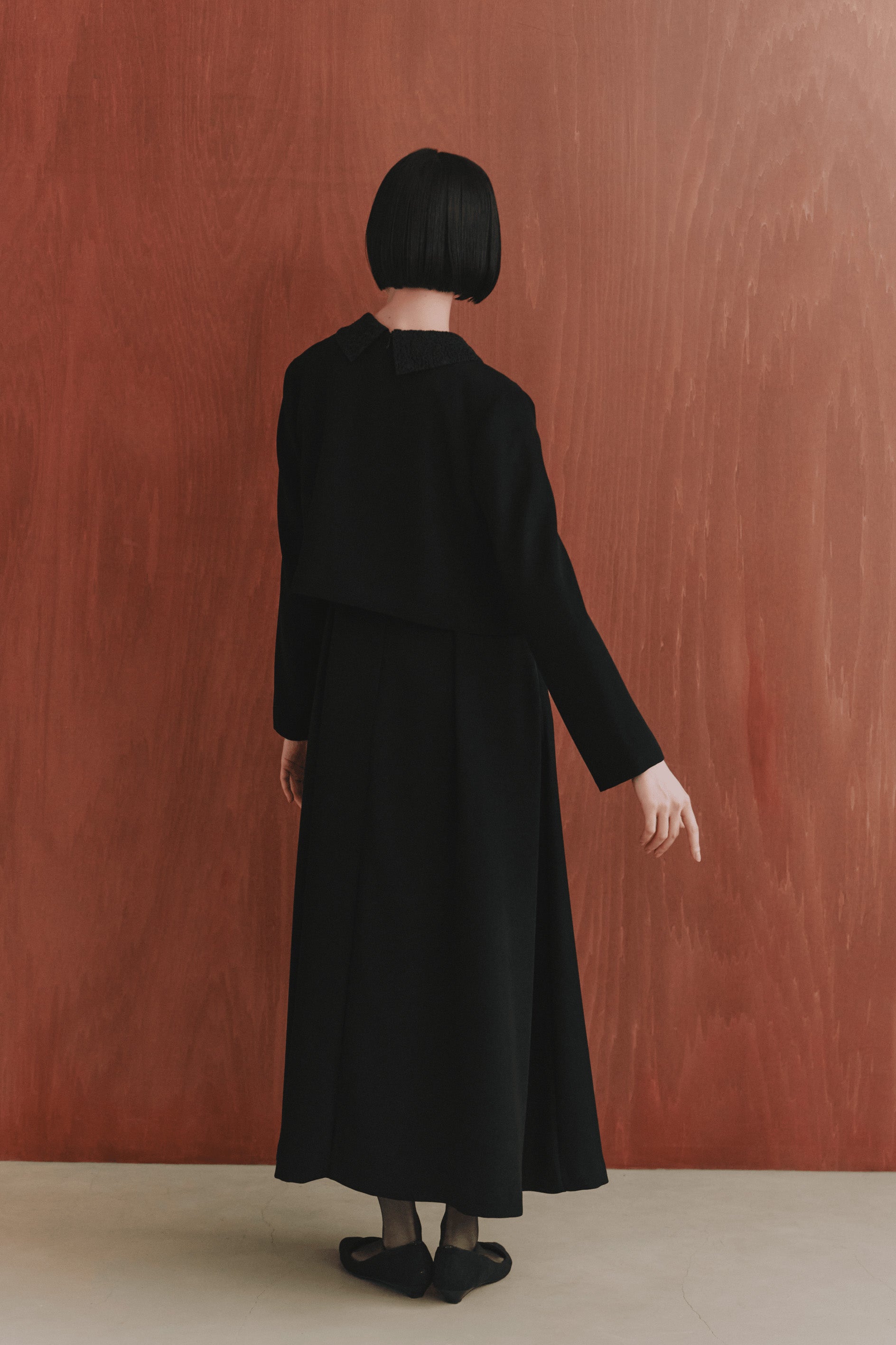 kaene レースショールフォーマルセットアップ 喪服 | モデル身長161cm 着用サイズS