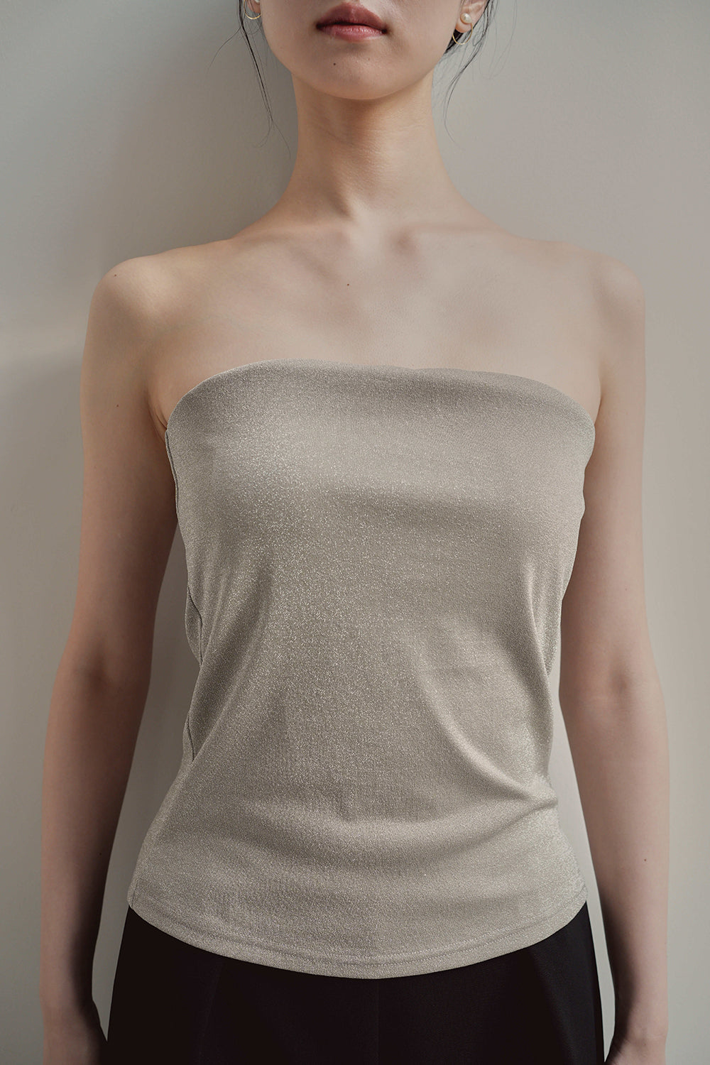 kaene カップ付きラメベアトップインナー / 800169 | ストラップを外して着用