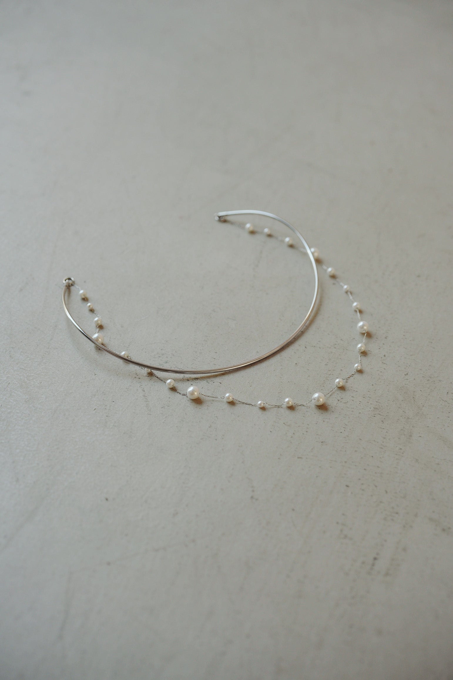 kaene ドロップレットパールチョーカー / 032003 結婚式用アクセサリー silver