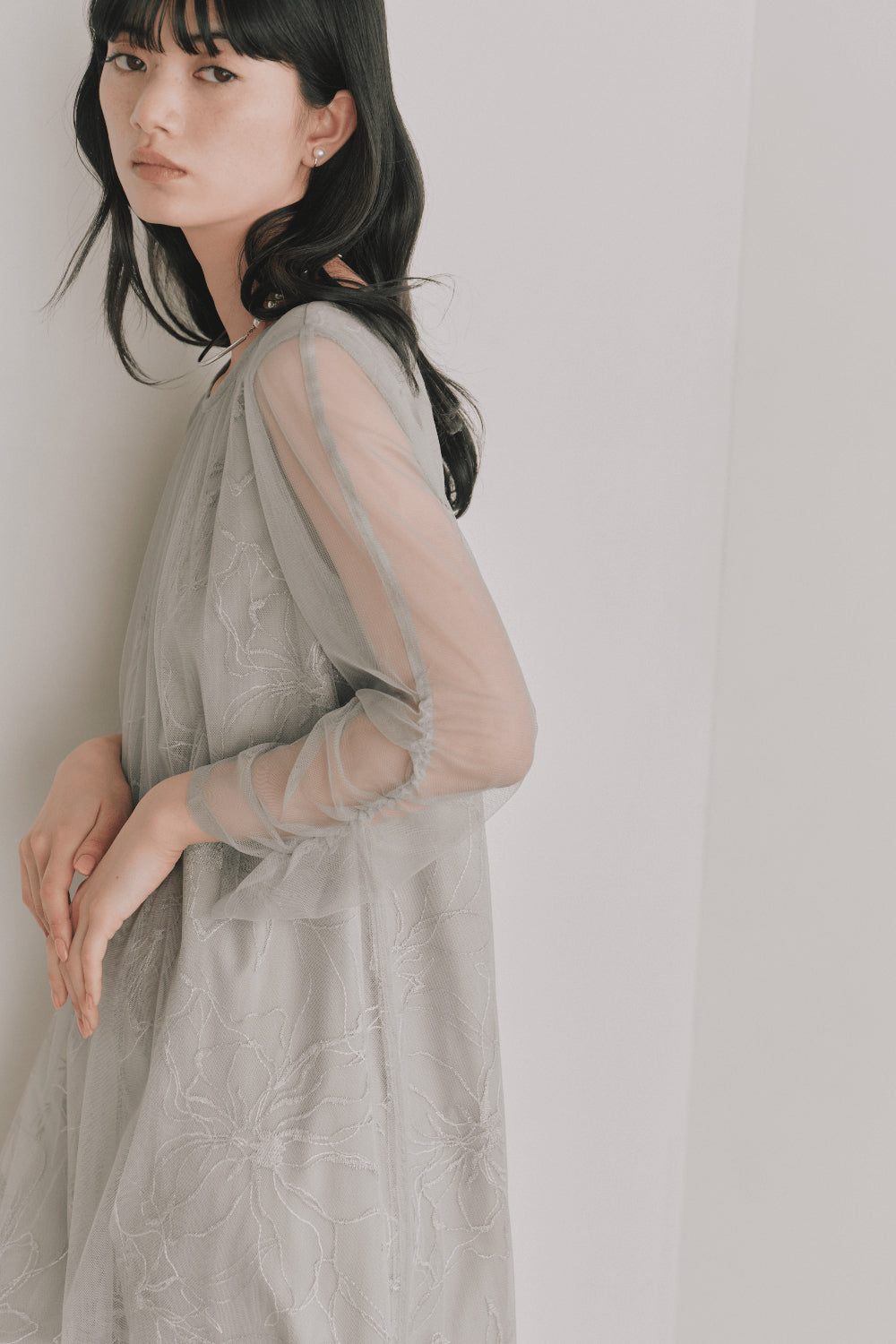 シアーペタルレイヤードドレス / 101136