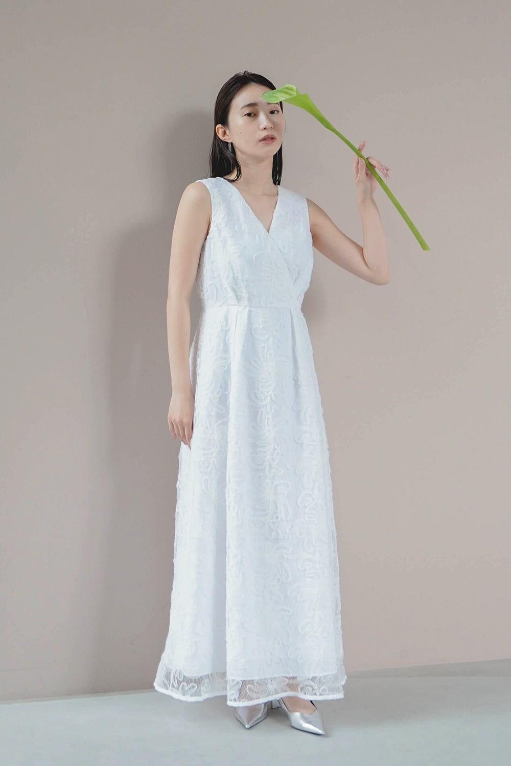kaene チュールエンブロイダリードレス / 100961 結婚式パーティー 