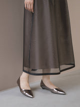 kaene エンブロイダリーミックスドレス / 100889 | モデル身長160cm　着用サイズ34
