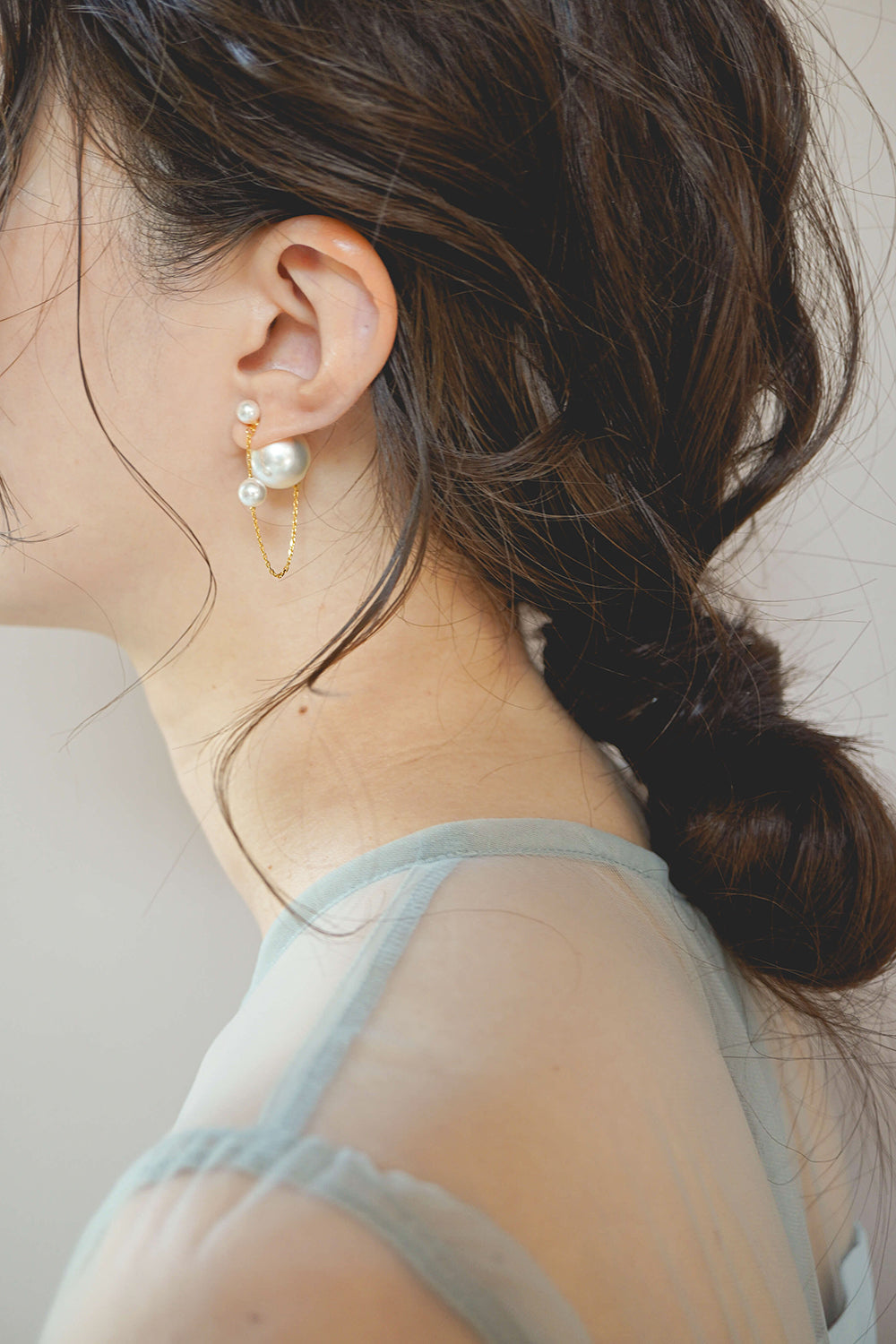 kaene パールチェーンピアス / 031891