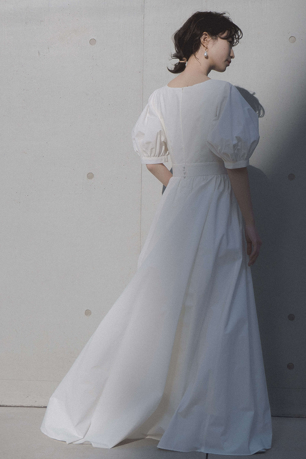 kaene タフタカシュクールドレス / 100725 | モデル身長160cm 着用サイズ34