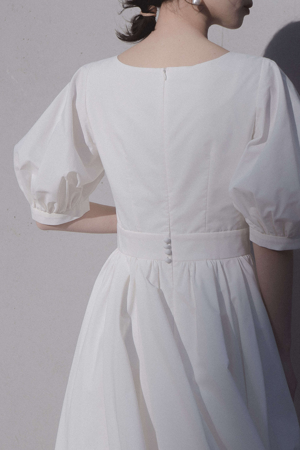 kaene タフタカシュクールドレス / 100725 | モデル身長160cm 着用サイズ34