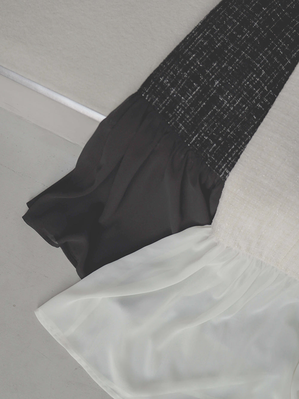kaene ツイードシフォンドレス / 100941