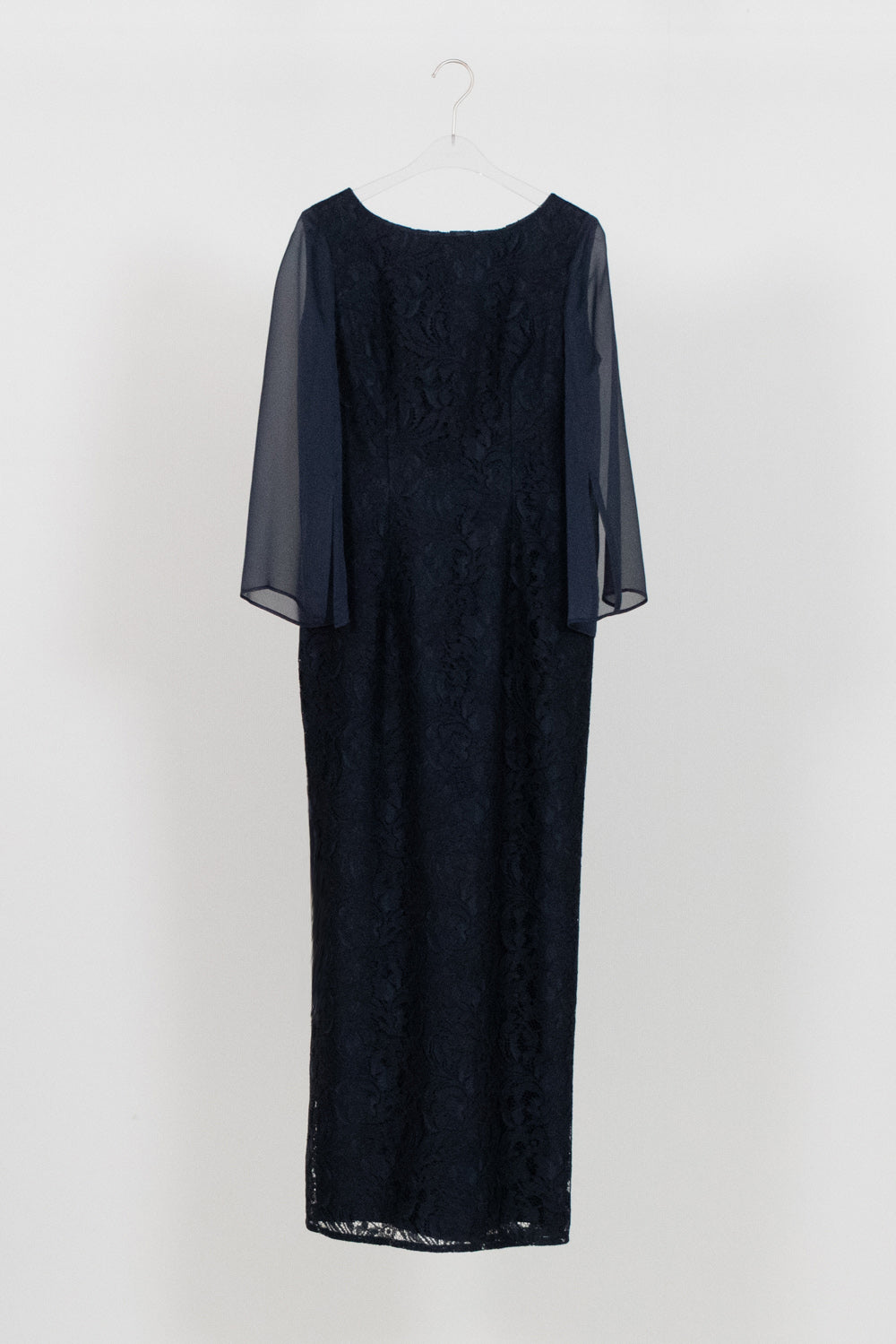kaene フルラレースフレアースリーブドレス / 101148 | navy