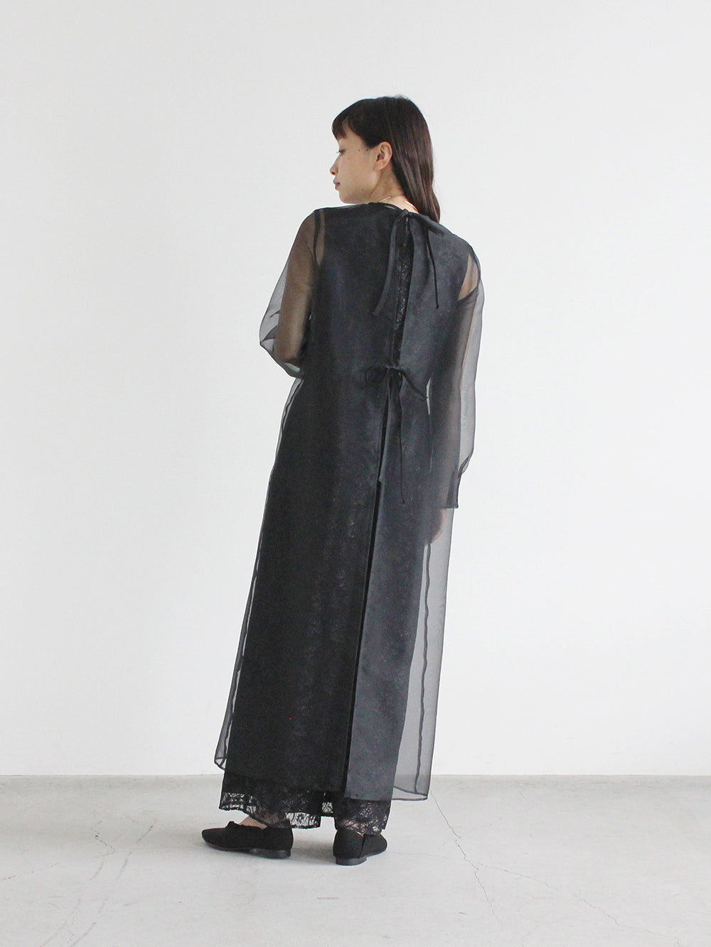 シアーレイヤードオールインワン / 100832 kaene | モデル身長157㎝ 着用サイズ34