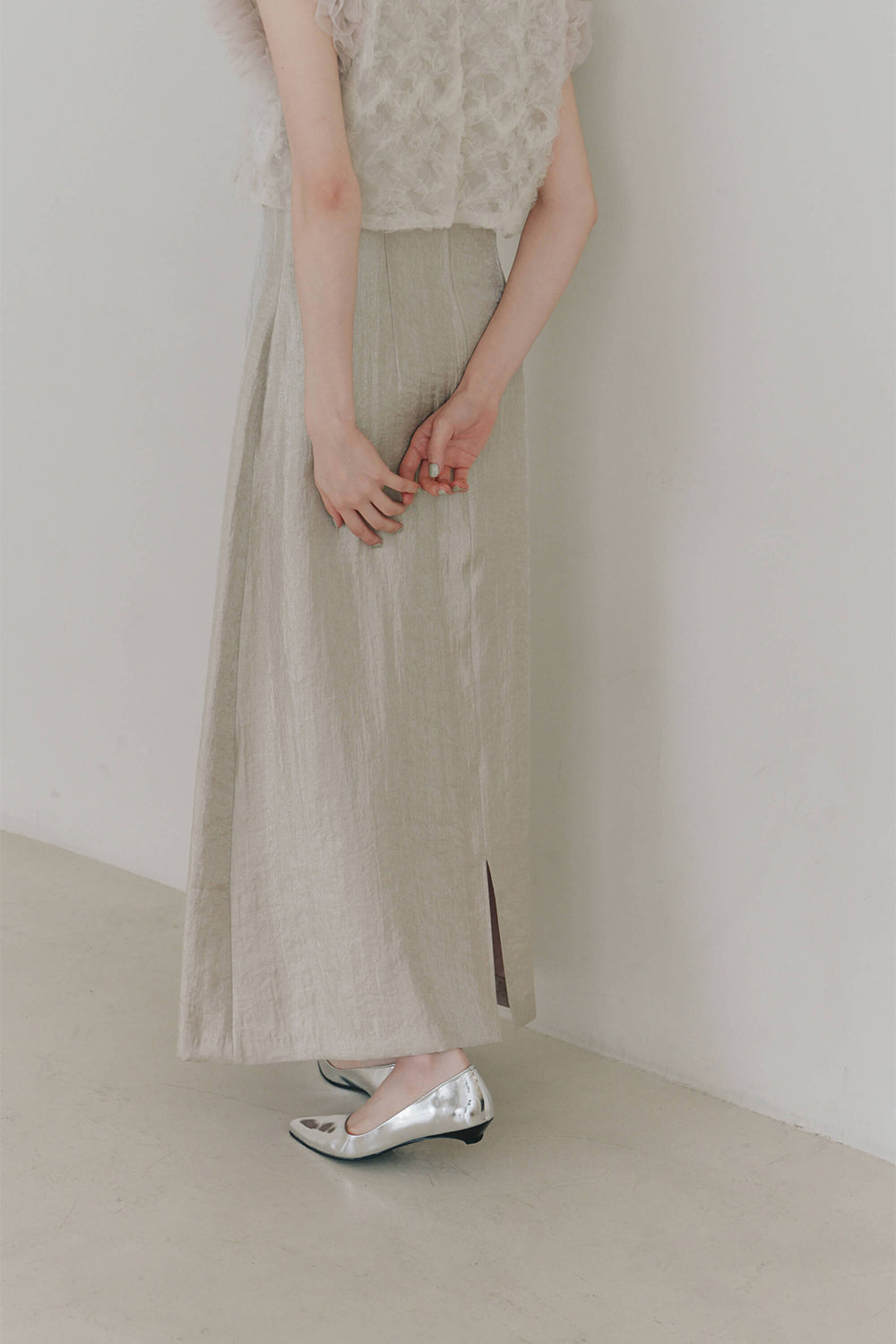 kaene ボリュームブラウスセットドレス / 100956 | モデル身長164cm 着用サイズ38