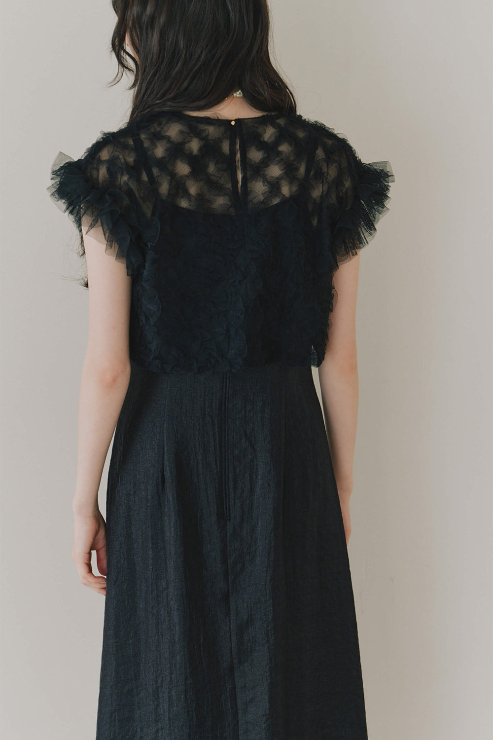 kaene ボリュームブラウスセットドレス / 100956 | モデル身長164cm 着用サイズ36