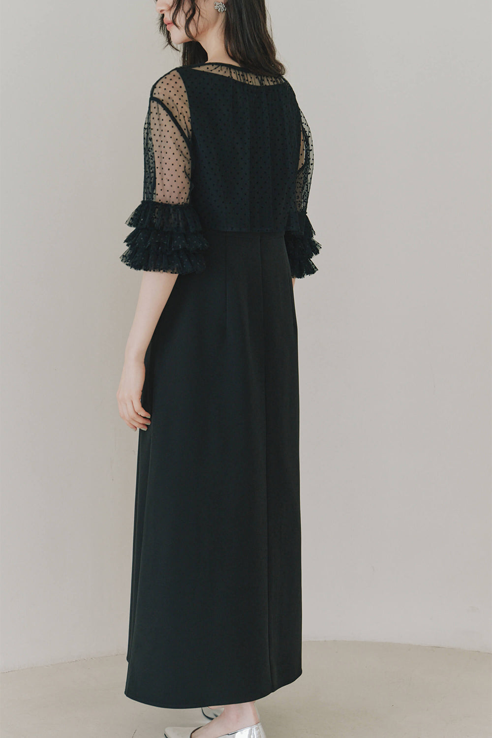 kaene フリルボレロセットドレス / 100984 | モデル身長164cm 着用サイズ38