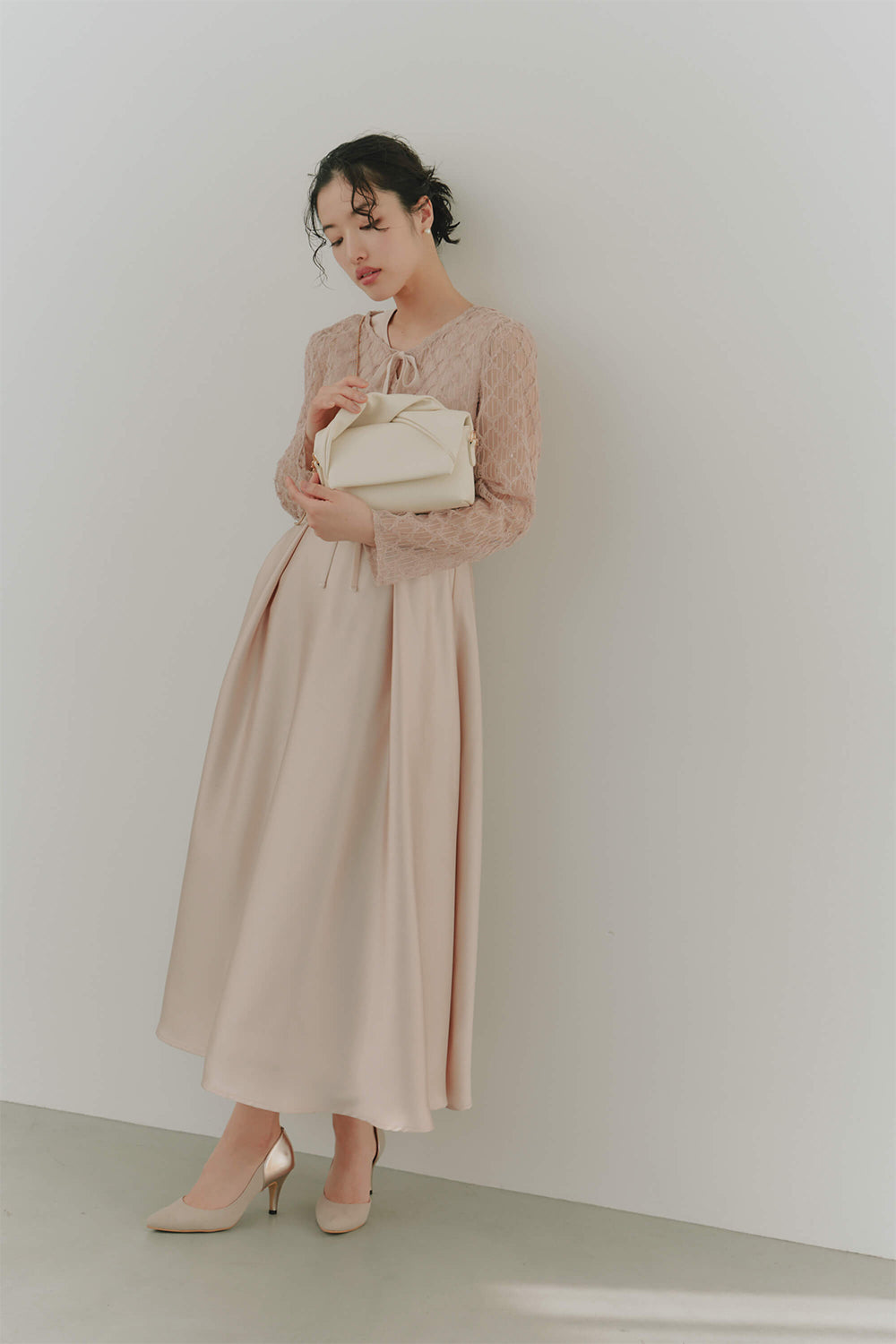 kaene ボレロセットフレアドレス / 101138 | モデル身長166cm 着用サイズM