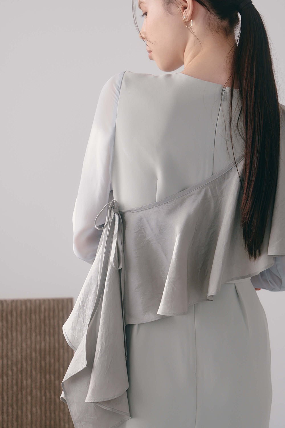 kaene セットショール3way切替ドレス / 100936 | モデル身長170cm 着用サイズ34