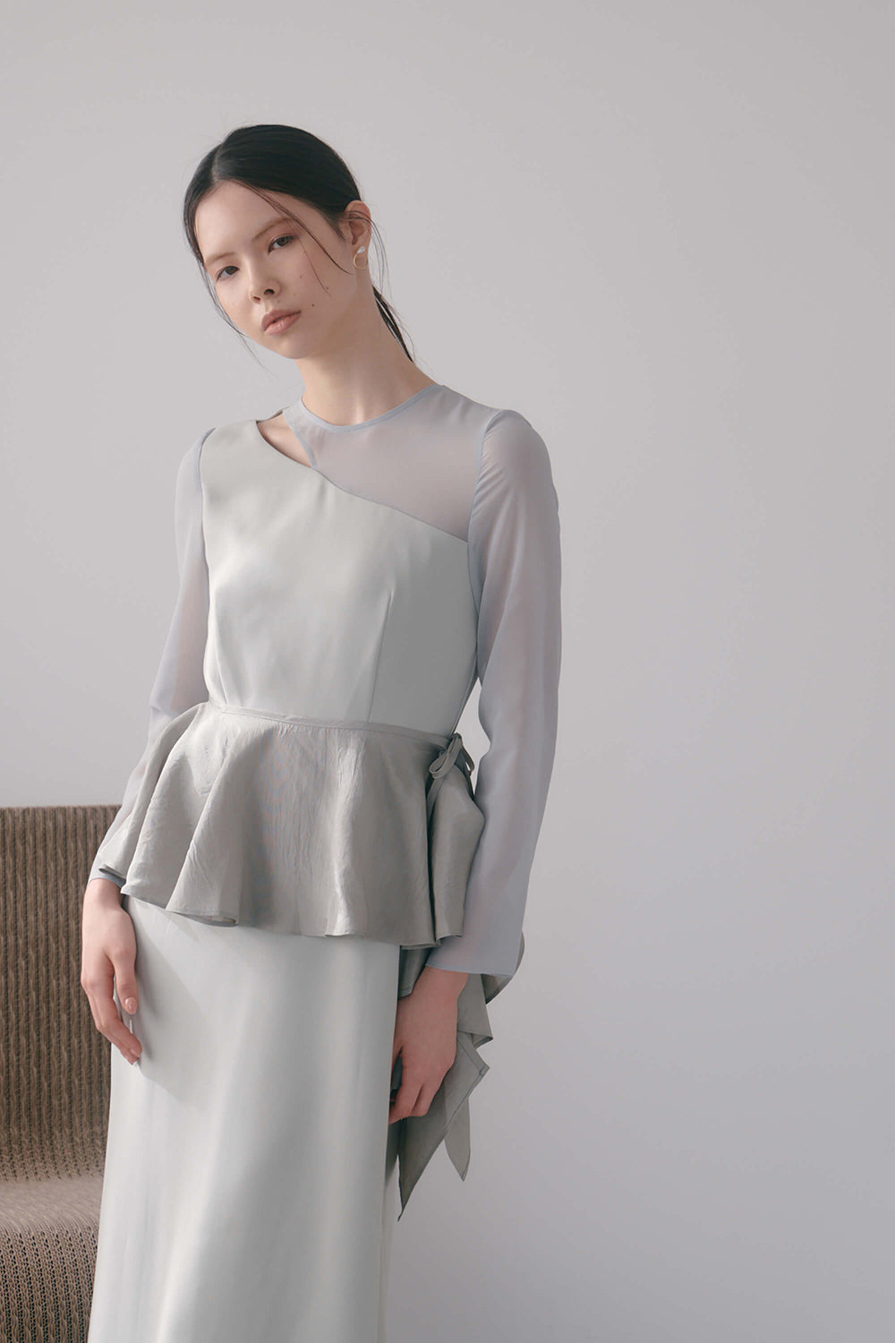 kaene セットショール3way切替ドレス / 100936 | モデル身長170cm 着用サイズ34