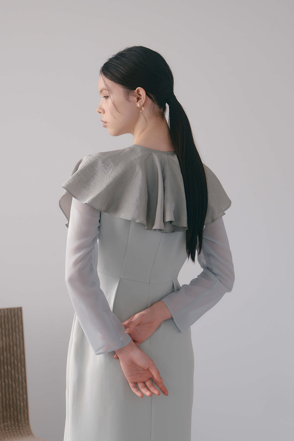 kaene セットショール3way切替ドレス / 100936 | モデル身長170cm 着用サイズ34