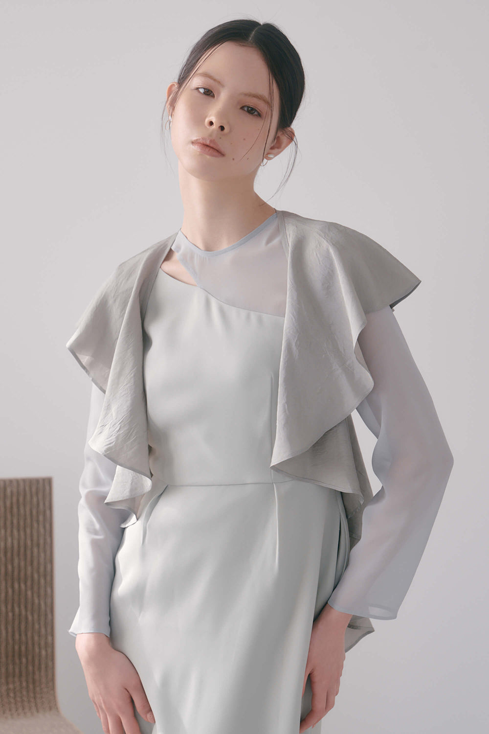 kaene セットショール3way切替ドレス / 100936 | モデル身長170cm 着用サイズ34