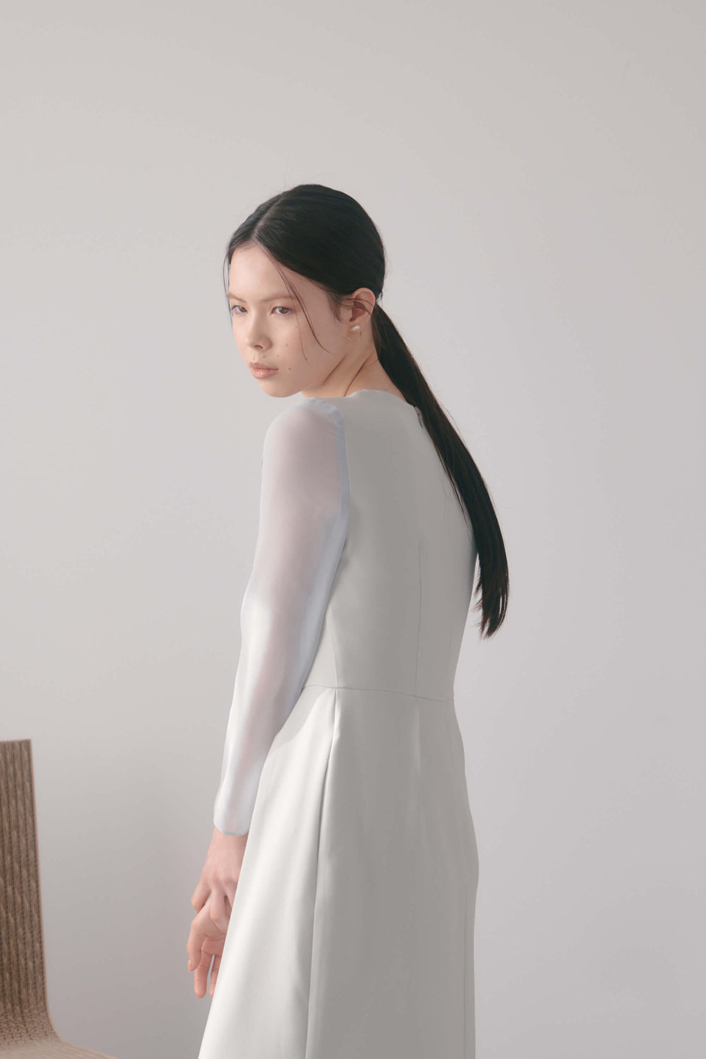 kaene セットショール3way切替ドレス / 100936 | モデル身長170cm 着用サイズ34