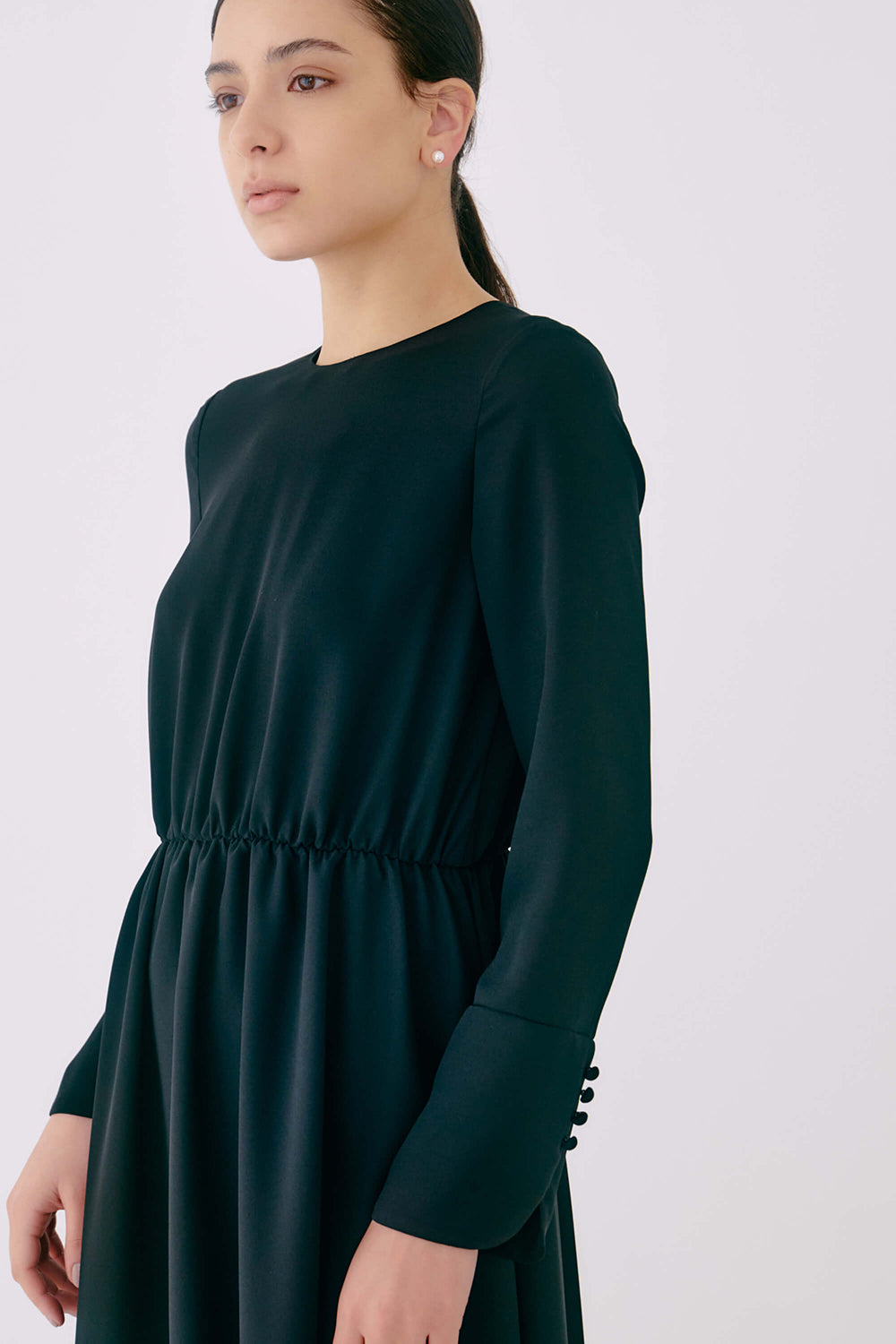 kaene フォーマルシフォンワンピース / 100957 | モデル身長170cm 着用サイズ36