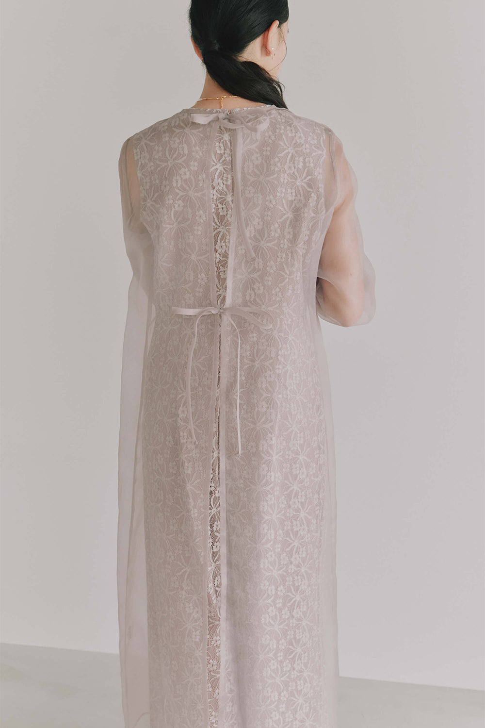 シアーレイヤードオールインワン / 100832 kaene | モデル身長165cm 着用サイズ38