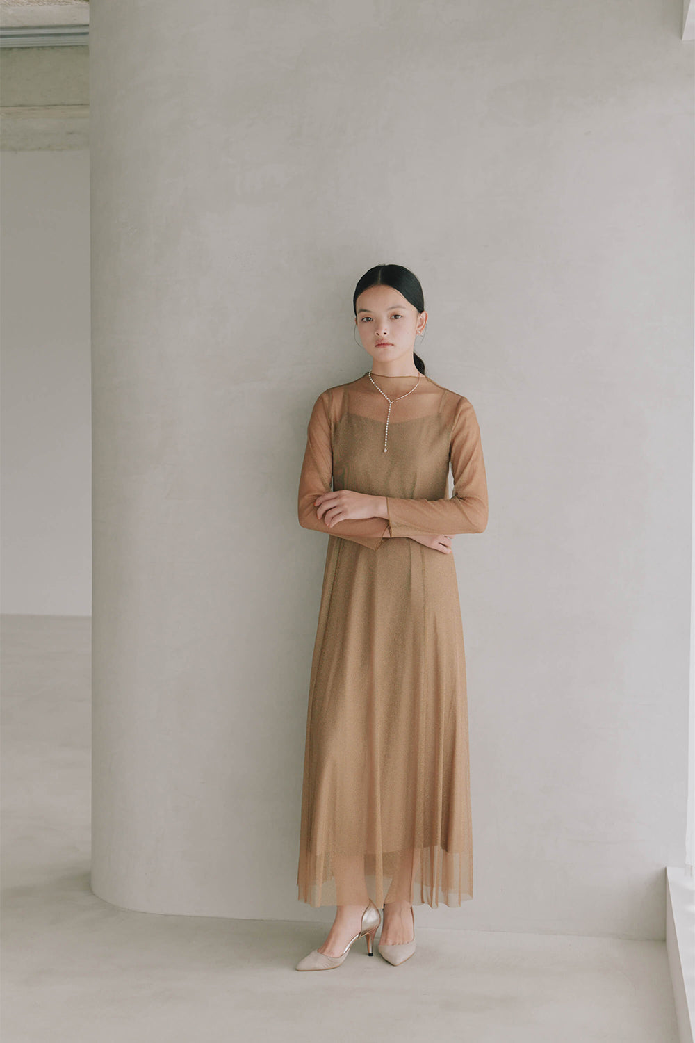 kaene ラメチュールメロウワンピース kaene｜ラメチュールメロウワンピース | Rakuten Fashion(楽天