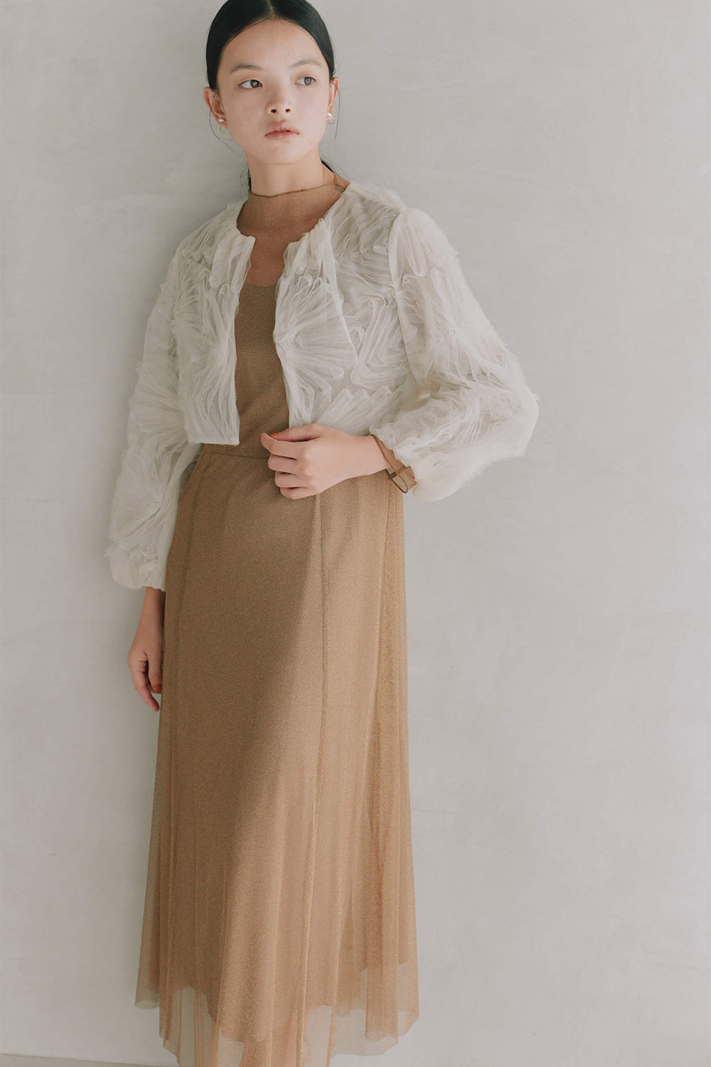 チュールエンブロイダリーボレロ / 005348