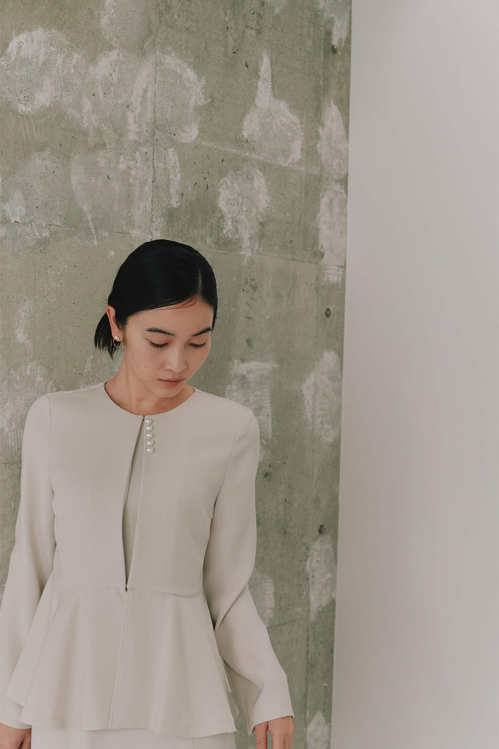 kaene フレアジャケットセットワンピース / 101057 | モデル身長162cm 着用サイズ38