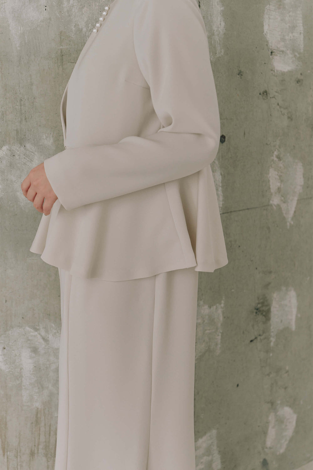 kaene フレアジャケットセットワンピース / 101057 | モデル身長162cm 着用サイズ38