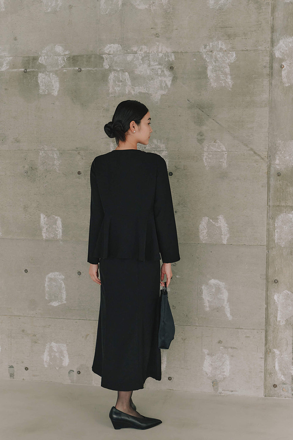 kaene フレアジャケットセットワンピース / 101057 | モデル身長162cm 着用サイズ38 ※black着用