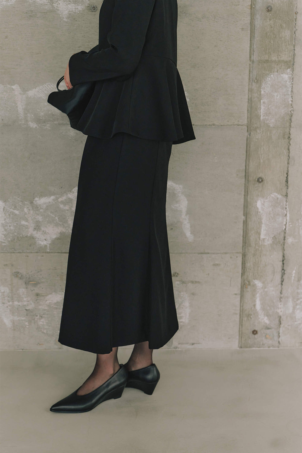 kaene フレアジャケットセットワンピース / 101057 | モデル身長162cm 着用サイズ38 ※black着用