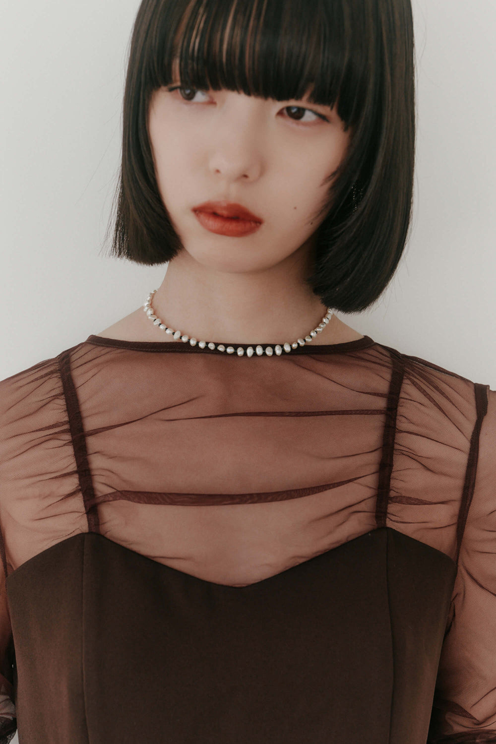 kaene パールストーンショートネックレス / 031905