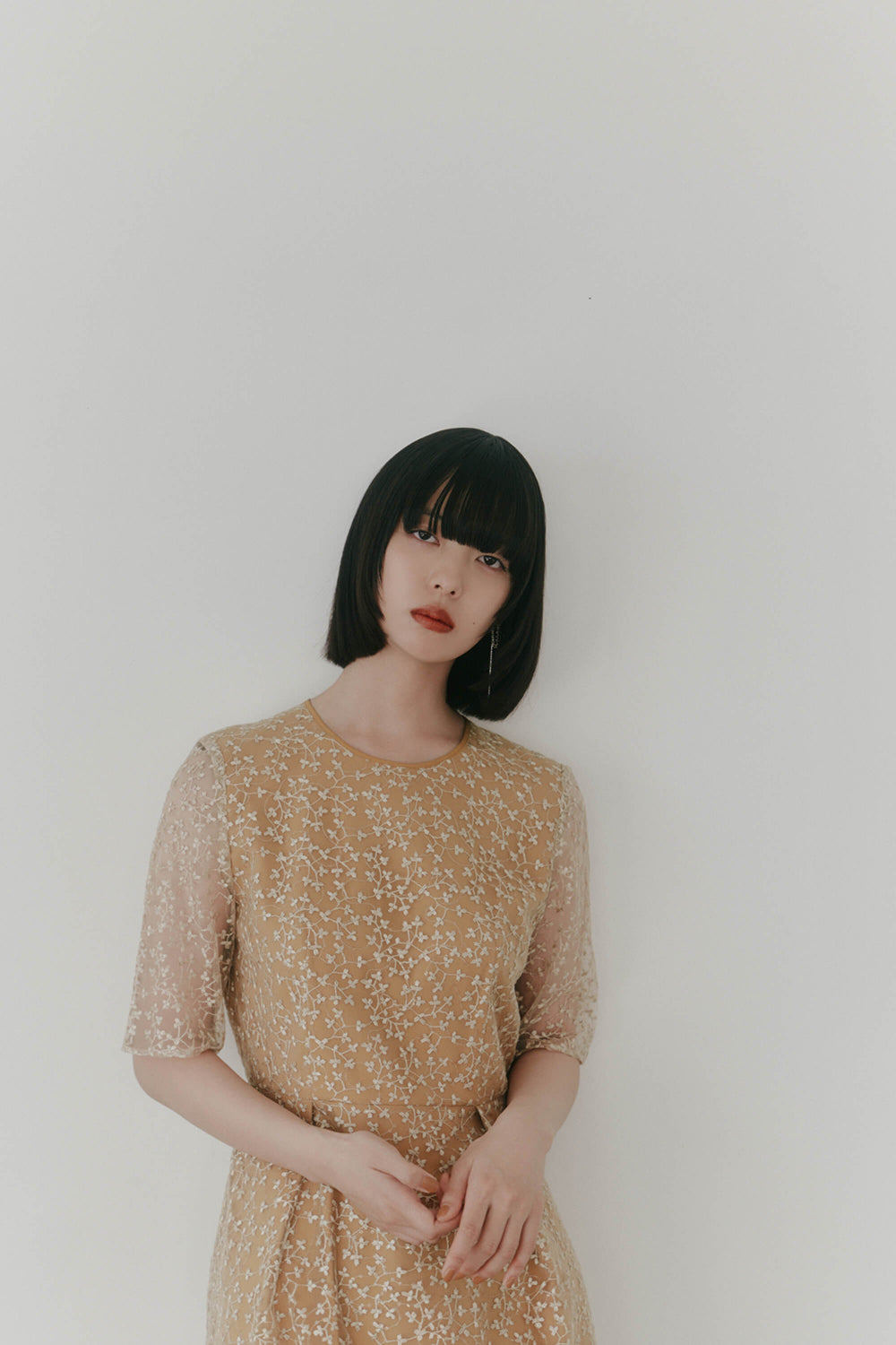 kaene公式オンラインストア スパンコールエンブロイダリードレス  