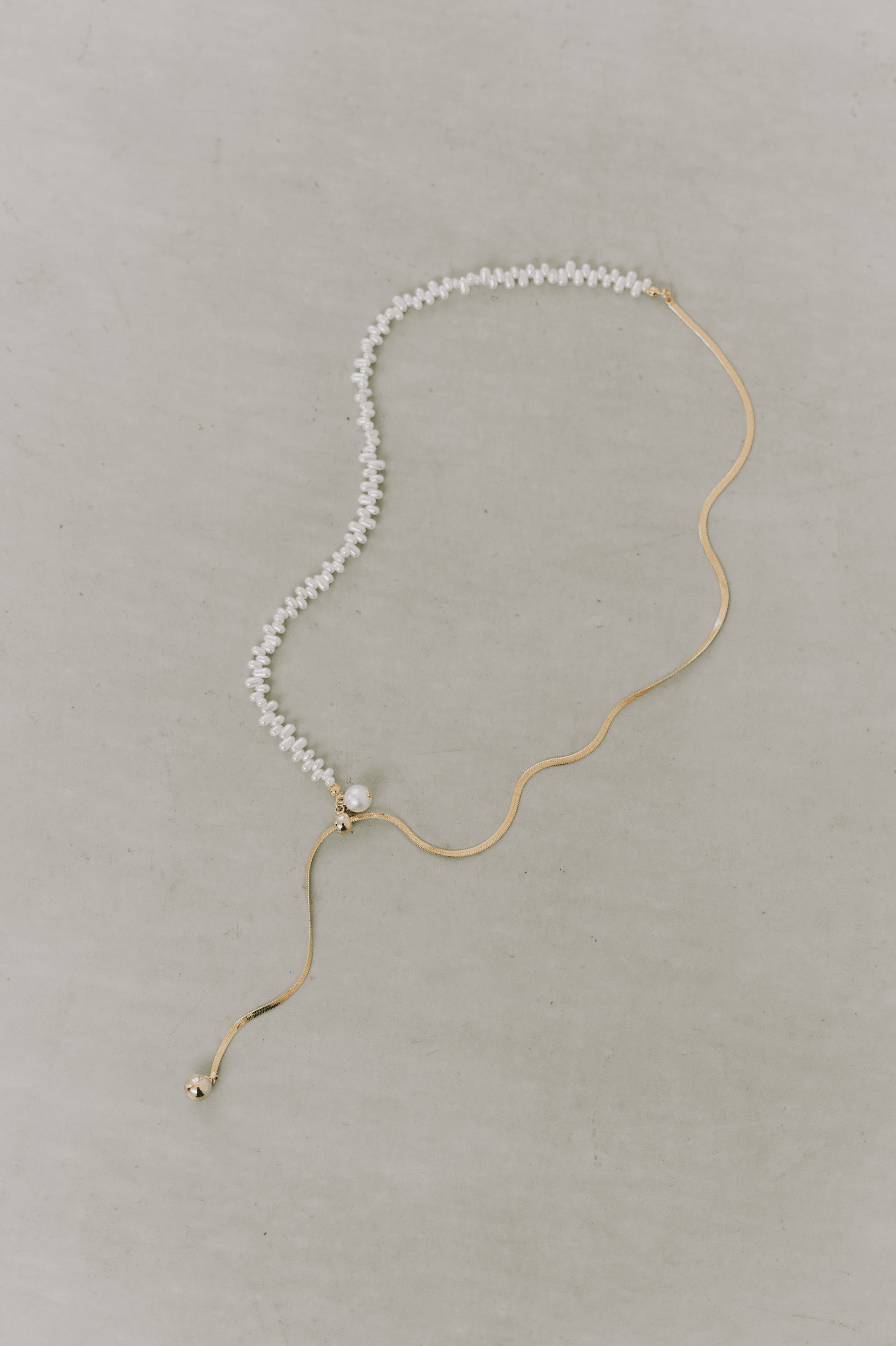 kaene ウェーブラインパールネックレス / 032021 結婚式用ネックレス | gold