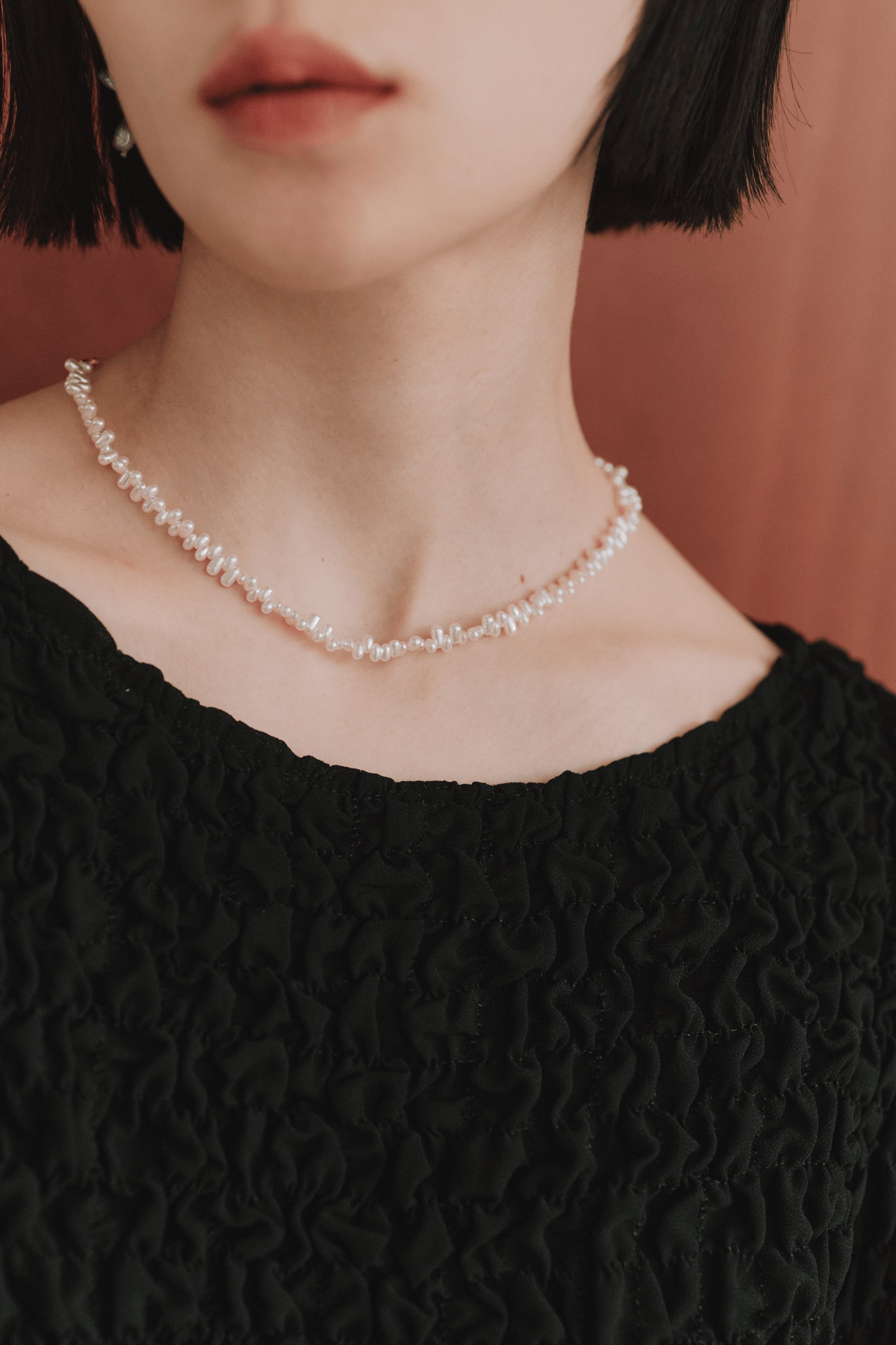 kaene ウェーブラインパールネックレス / 032021 結婚式用ネックレス | gold