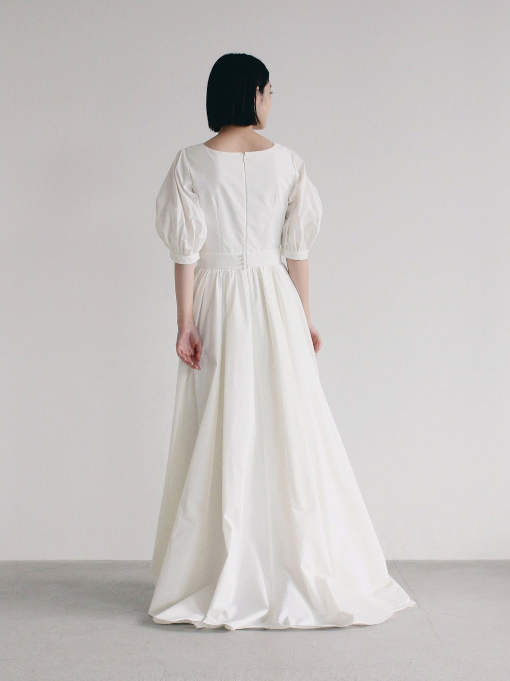 kaene タフタカシュクールドレス / 100725 | モデル身長162cm 着用サイズ36