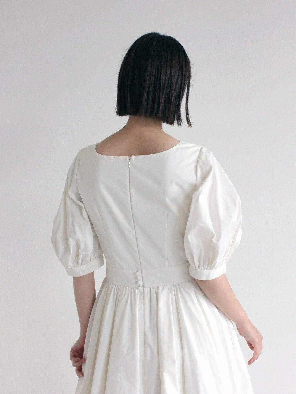 kaene タフタカシュクールドレス / 100725 | モデル身長162cm 着用サイズ36