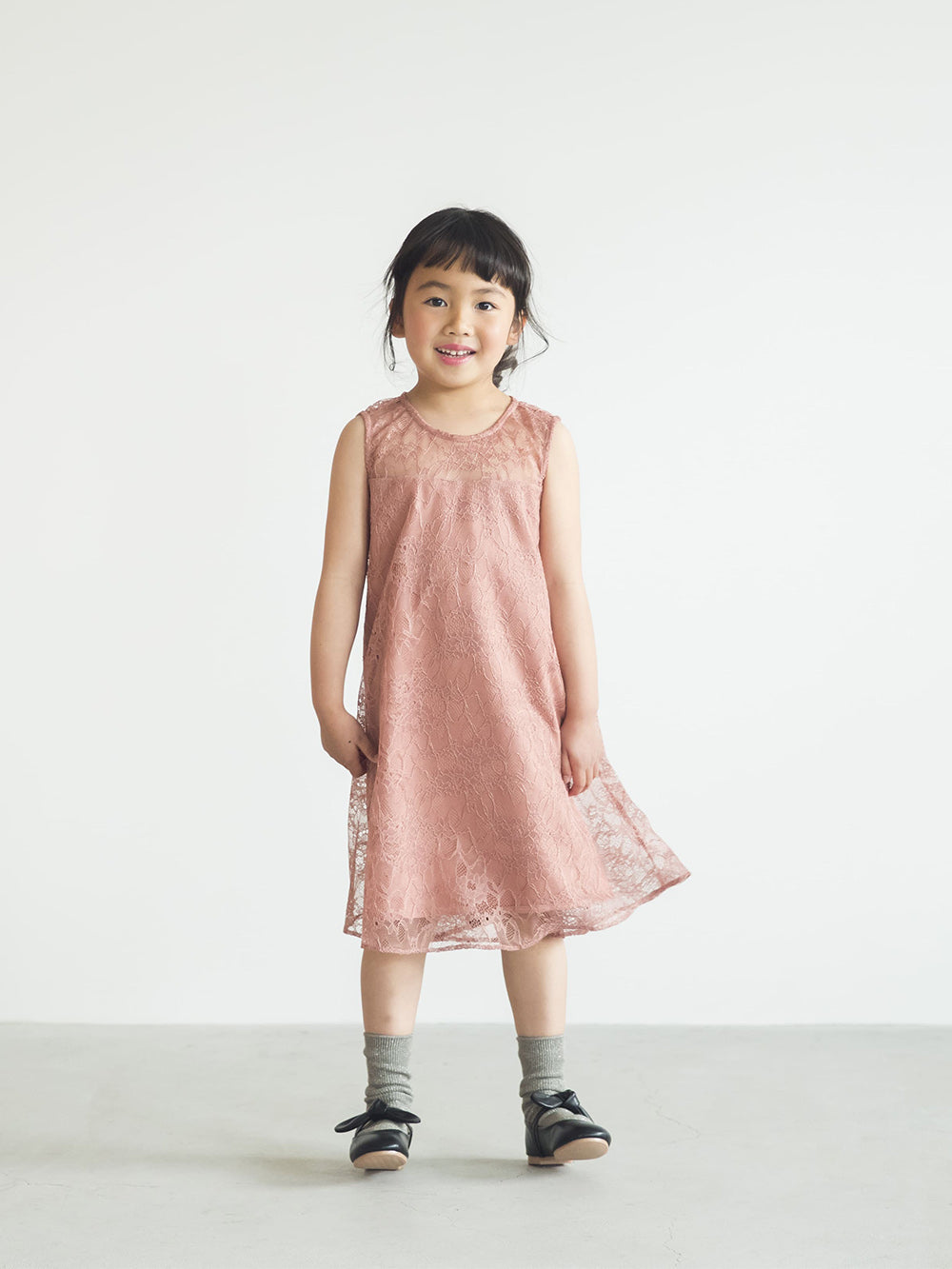 kaene(KIDS) 総レースAラインワンピース / 700001(S) 700002(M.L)