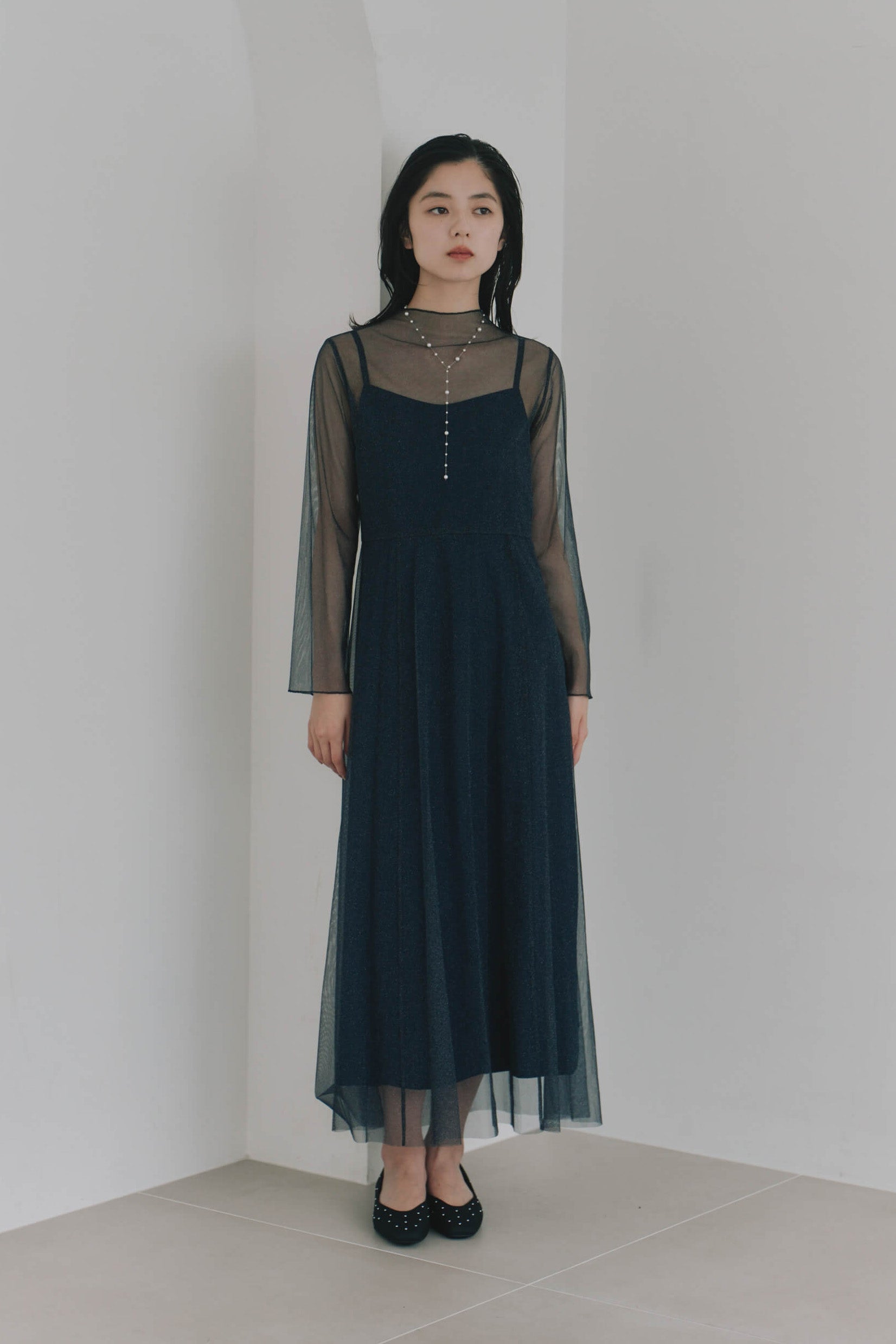 kaene ラメチュールメロウワンピース 100535 結婚式 お呼ばれ
