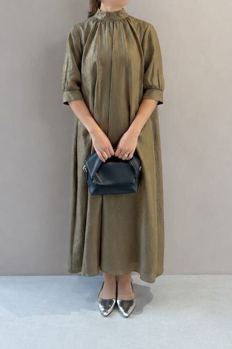 kaene　シャンブレーAラインドレス / 100768 | Customer Snap 151cm/S(36) ヒール2cm