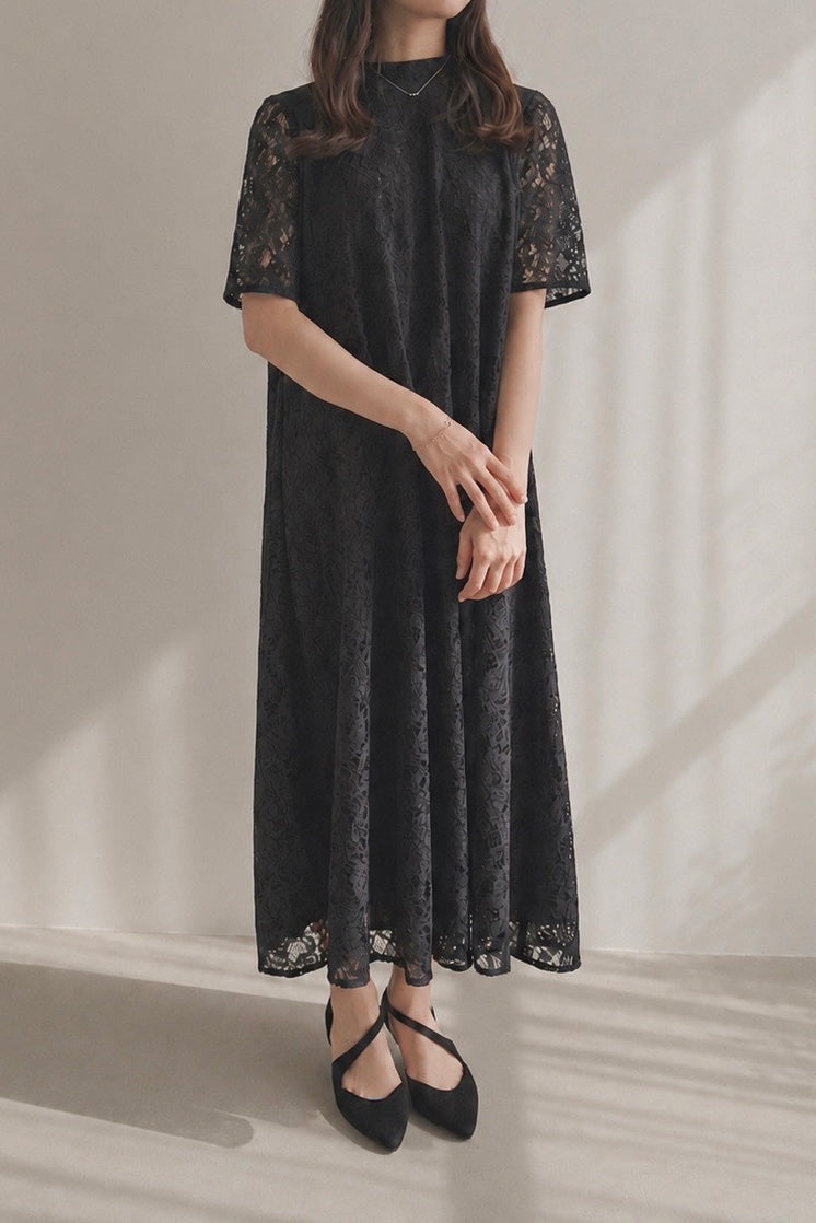 kaene　パイピングレースAラインドレス / 100789 | Customer Snap 162cm/FREE ヒール4cm