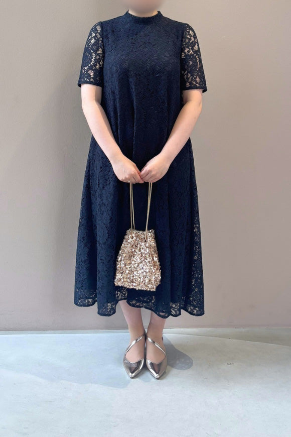 kaene　パイピングレースAラインドレス / 100789 | Customer Snap 160cm/FREE ヒール4cm