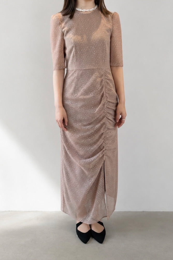 kaene　ラメドビースリットドレス / 100827 | Customer Snap 153cm/XS(34) ヒール4cm