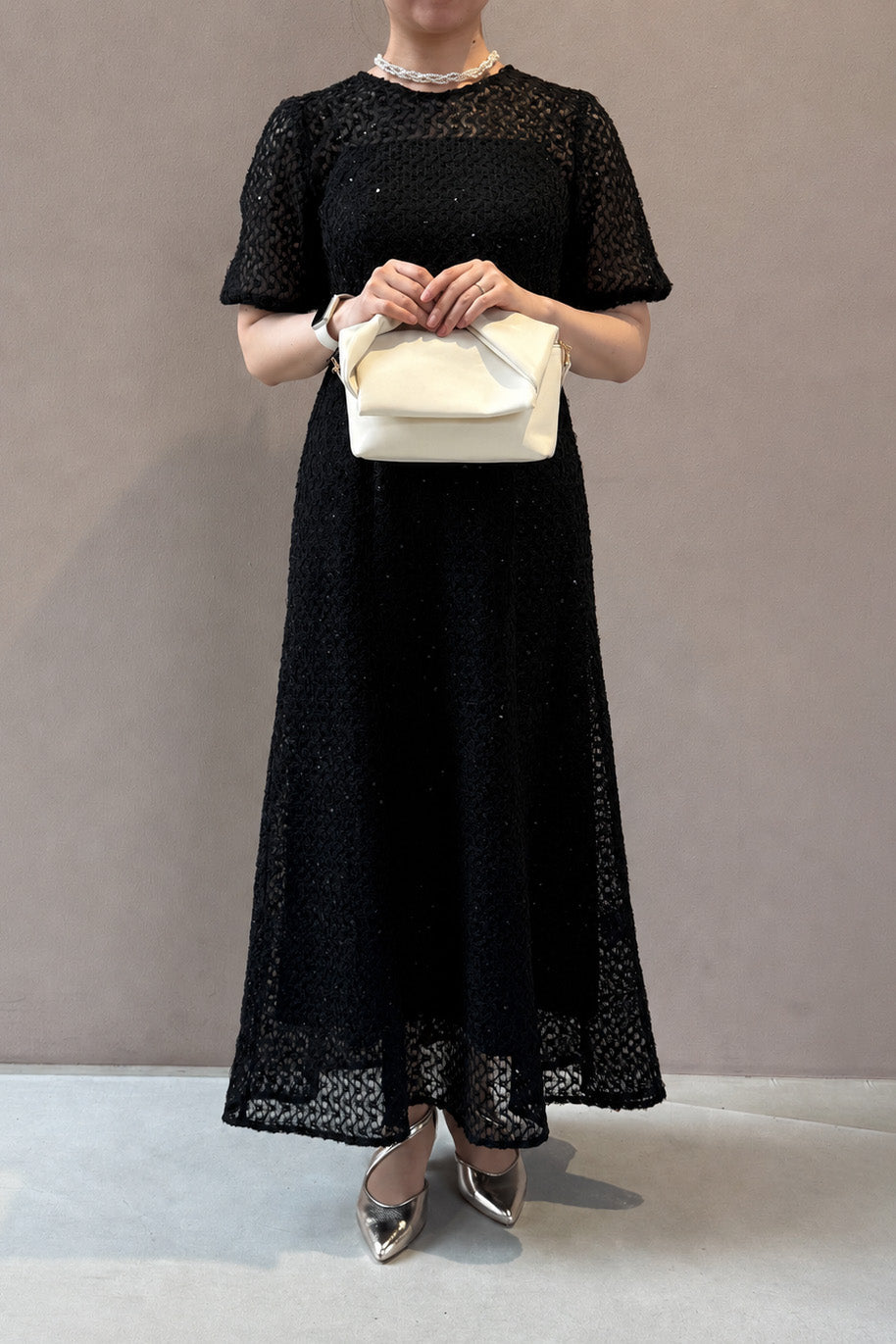 kaene　スパンコールレースドレス / 101006 | Customer Snap 154cm/S(36) ヒール4cm