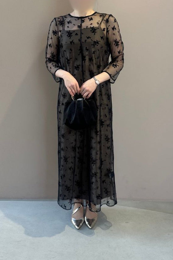 kaene　フロッキーサテン2wayドレス / 101066 | Customer Snap 160cm/M(38) ヒール4cm