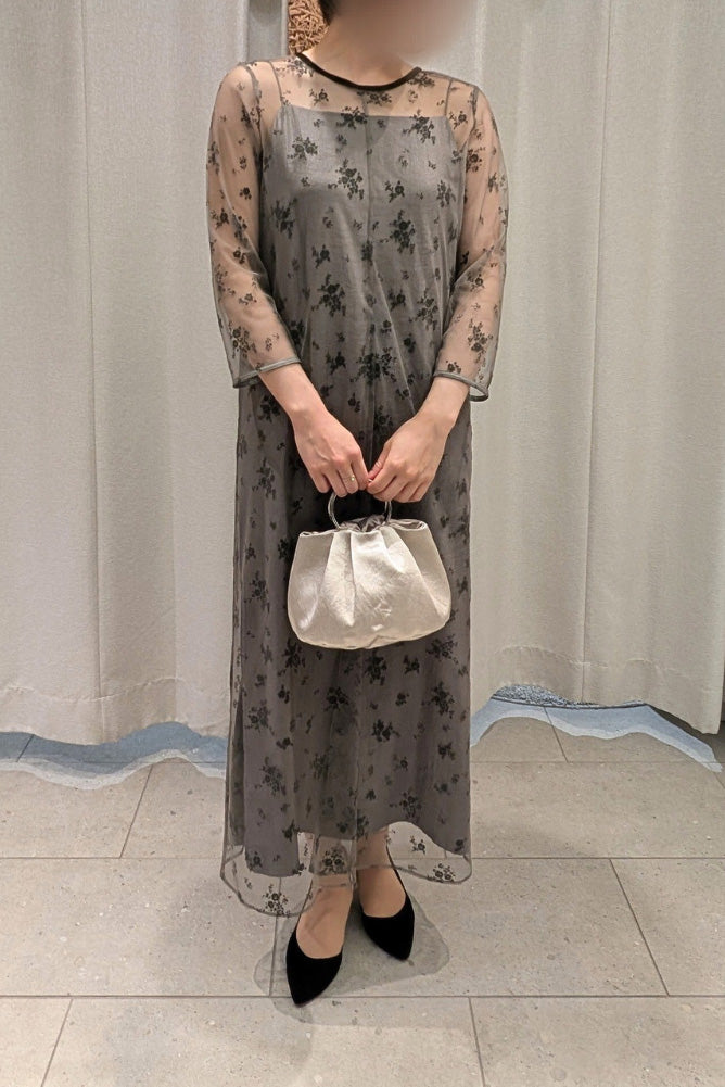 kaene　フロッキーサテン2wayドレス / 101066 | Customer Snap 162cm/M(38) ヒール4cm