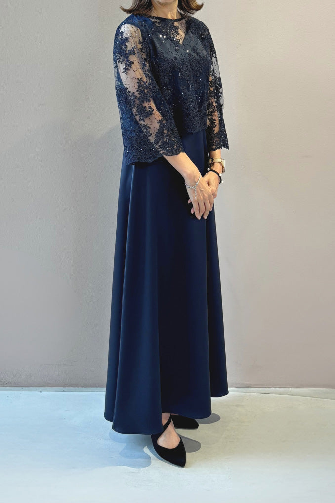 kaene　シャイニーレースレイヤードドレス / 101117 | Customer Snap 157cm/S(36) ヒール4cm