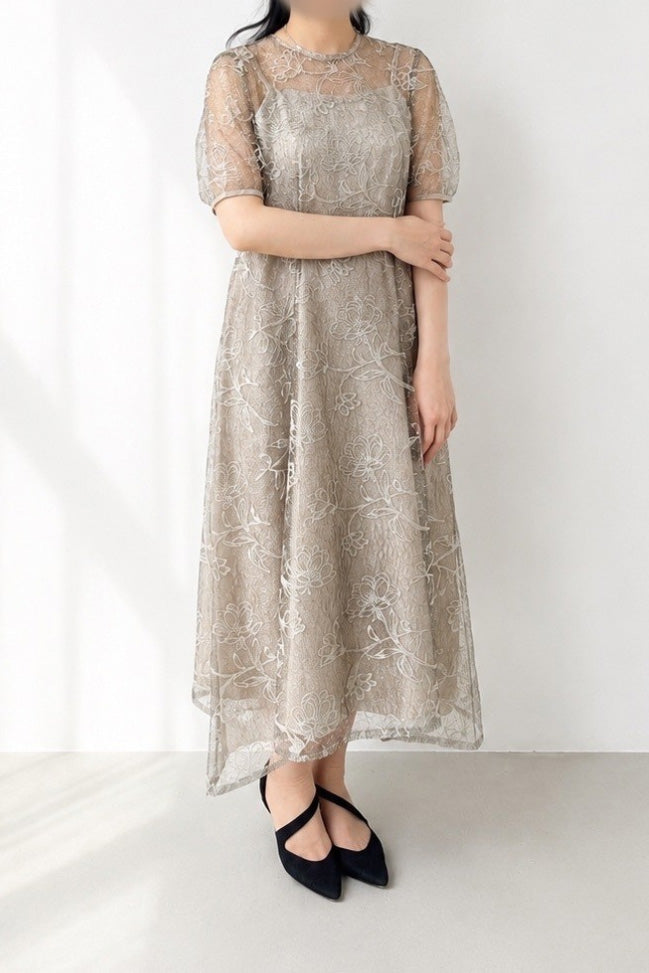 kaene　ラインフラワーランダムヘムドレス / 101189 | Customer Snap 165cm/S(36)  ヒール4cm