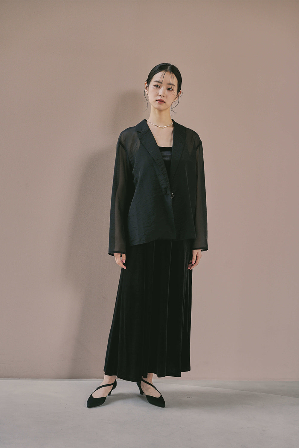 kaene シアージャケットセットベロアドレス / 101100 | モデル身長170cm 着用サイズM(38)