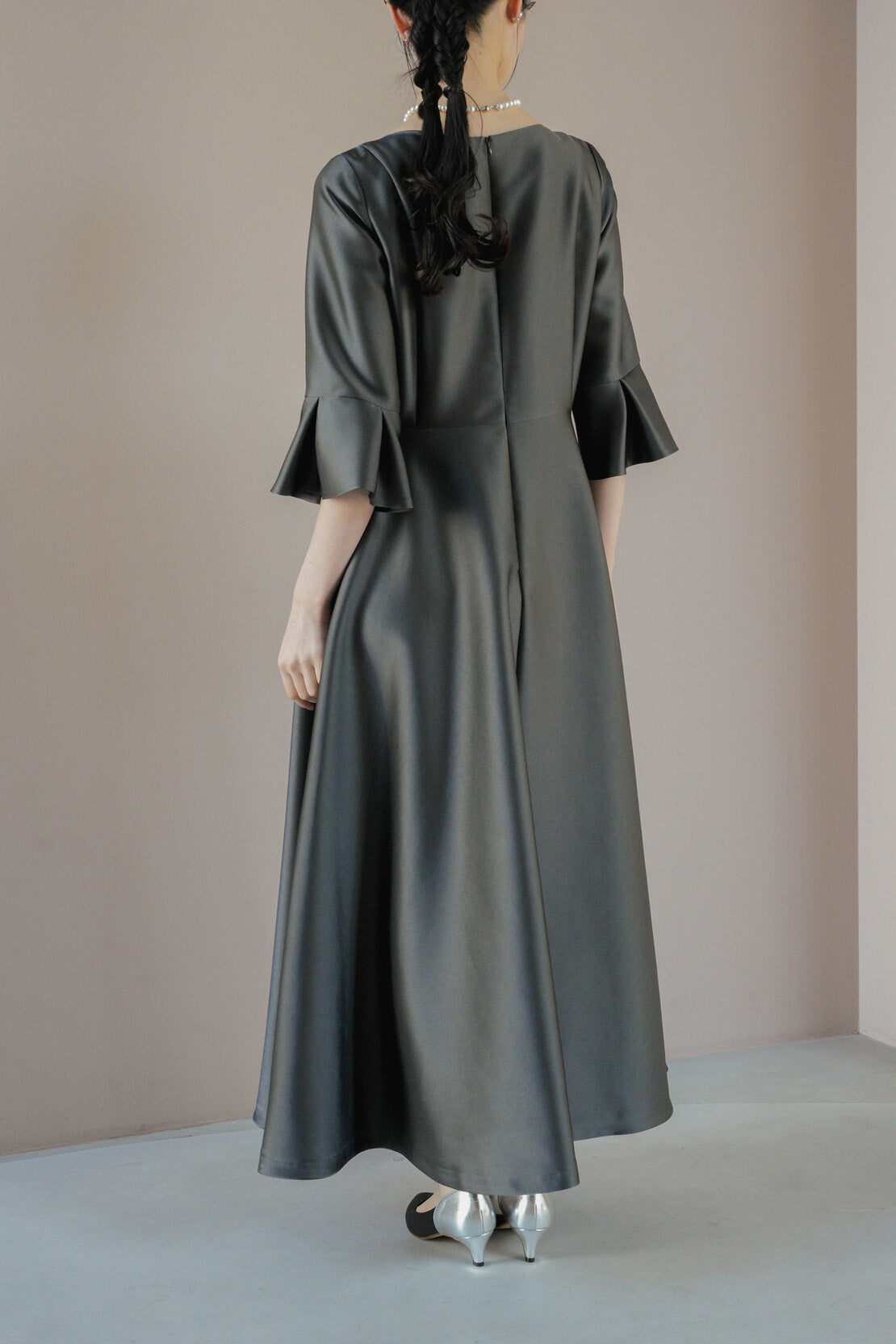 ドレス （Mサイズ） kaene エクラサテンドレス 101120 マザーズドレス 母親ドレス 結婚式