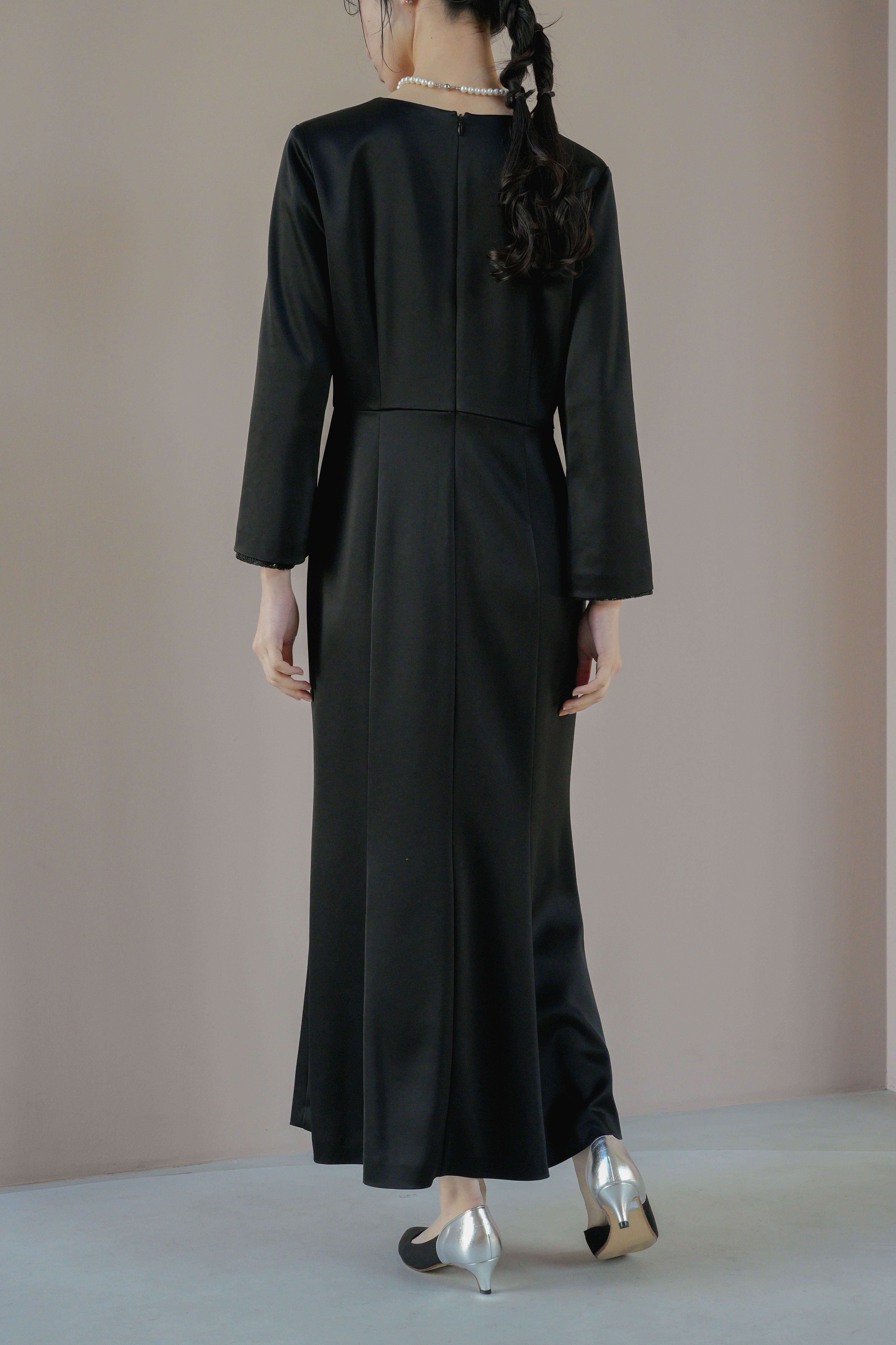 【一度着用　美品】kaene ドレス　結婚式 kaene フロッキーパイピングドレス / 101031 結婚式パーティーワンピース