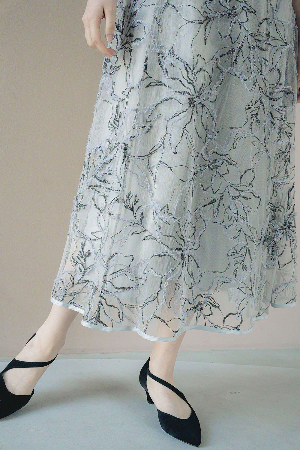 kaene  エンブロイダリーモールレースドレス / 101187 | モデル身長170cm　着用サイズM(38)